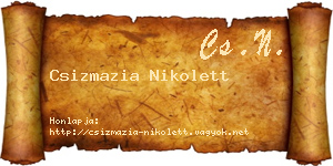 Csizmazia Nikolett névjegykártya